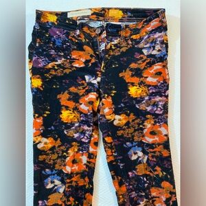 Bright Corduroy Floral Pants